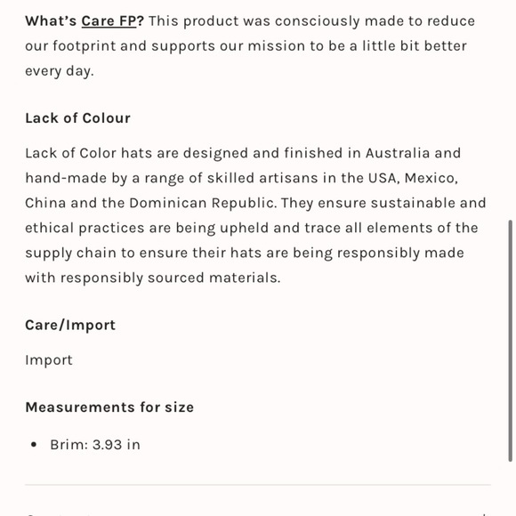 Free people lack of color the outlaw hat new without tags size medium - Picture 7 of 12